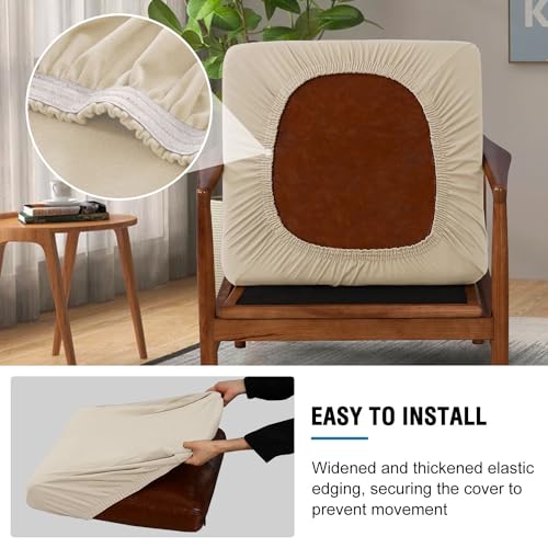 H.VERSAILTEX Chair Slip Covers with Arms 2 Piece Sofa Covers Super Stretch Cushion Covers for Modern Living Room Chair Sof...