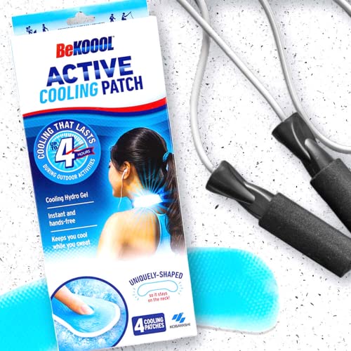 BeKOOOL Active Cooling Patch 4 Count for Cooling Relief During mild to moderately strenuous Activities