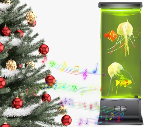 COLORLIFE Cool Electric Jellyfish Lamp with Bluetooth Speaker Music Gift for Boys Girls Adults Aquarium Tank Sensory Mood ...