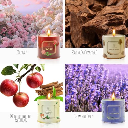 Mothers Day Gifts - Scented Candles, 4 Pack Long Lasting Soy Wax Candles Gift Set Birthday Gifts for Women, Party Favors D...