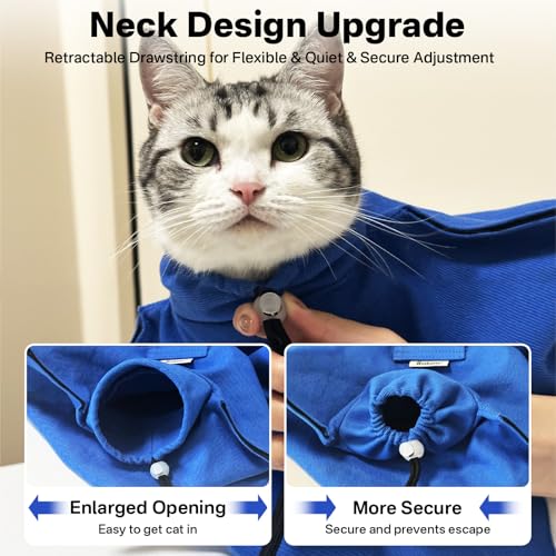 Amkune [Cozy Travel] Cat Carrier Pouch, Soft Cat Carrier for Small Cats, Kitten Carrying Bag, Restraint Bag for Nail Trimm...
