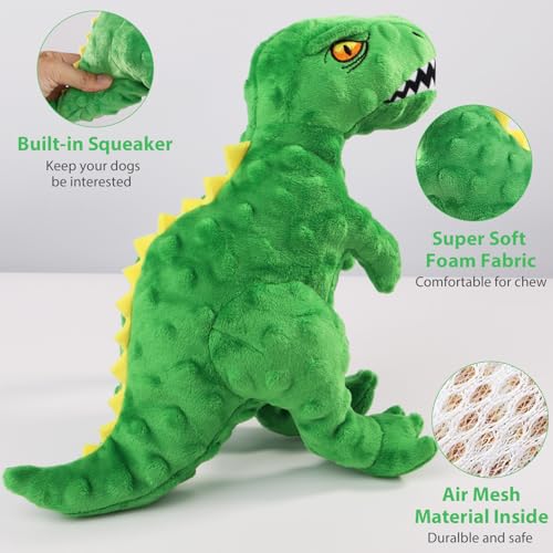 Homounter Dog Toys Cute Dinosaur Plush Toy for Large Dogs - Squeaky Interactive Stuffed Dog Chew Toy for Puppies, Pet Toys...