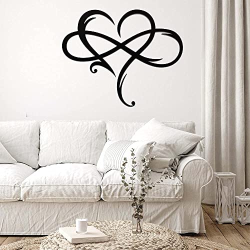 Infinity Heart Wall Decor, Unique Infinity Heart Metal Art Wall Decor Love Sign Steel Wall Plaques Bedroom Ornaments for H...