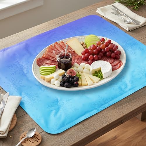 MALLMALL6 Reusable Freezable Ice Mat - 2Pcs Cooling Keeping Food Fresh Serving Tray for Outside Picnic Party Buffet, 19.7 ...