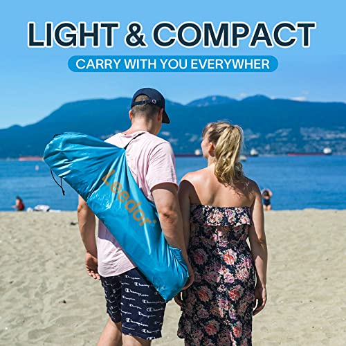 LEEDOR® Beach Tent Sun Shelter Instant Beach Umbrella with UPF 50+ UV Portable Windproof Pop Up Shade for 3 to 4 Person fo...
