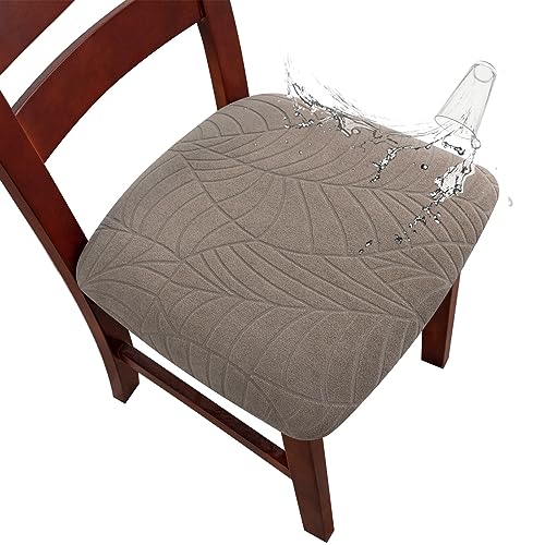 Genina Waterproof Seat Covers for Dining Room Chairs, Stretch Chair Seat Covers Removable Washable Dinning Room Kitchen Ch...