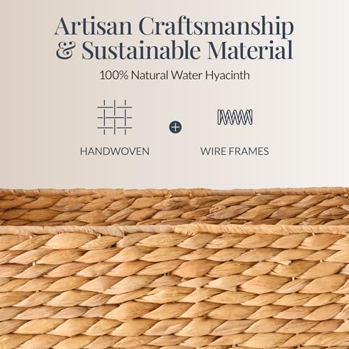 Best Choice Products Wicker Storage Basket, Shelf Organizer Basket w/Wooden Handles, Woven Rectangular Storage Bin, Natura...