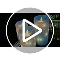 danip Sky Blue LED Flameless Candle, with Embedded Star String, 3-Piece Set of LED Candles, with 11 Button Remote Control,...