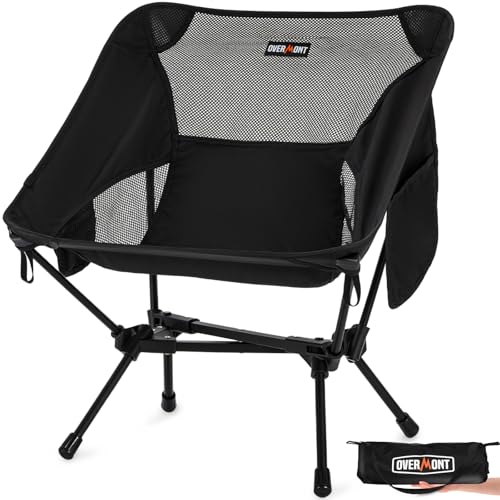 Overmont Ultralight Portable Camping Chair- Lightweight Folding Backpacking Chair, Support up to 330Lbs Compact Beach Chai...