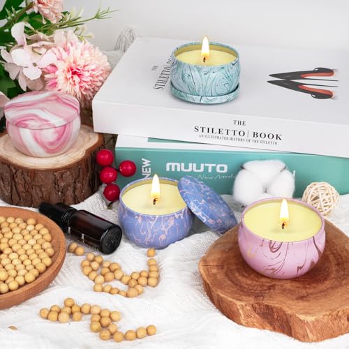 Candle Gifts,Scented Candles Christmas Gift Set for Women, 4 Pack Aromatherapy Candles for Home Scented, Natural Soy Wax C...