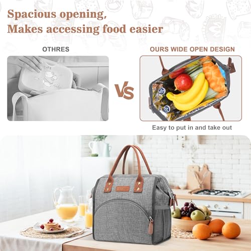 LOKASS Insulated Lunch Bag for Women & Men - Reusable 10 L Lunch Box for Women - Leakproof Tote Cooler Bag for Adults Wor...