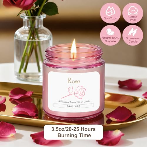 6 Pack Candles for Home Scented | Aromatherapy Candles Gift for Women,Soy Wax Long Lasting Jar Candles Gift Set for Women ...
