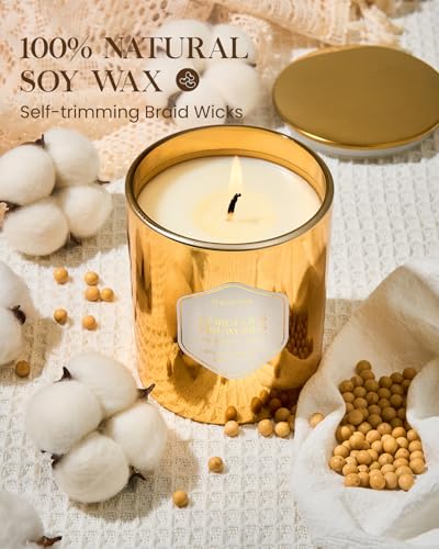 M&SENSE Gorgeous Fireworks Floral Scented Candle, 11.3oz Aromatherapy Gifts 70 Hours Long Lasting Burn, Cotton Wick Natura...