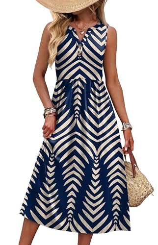 WIHOLL Women's Summer Dresses Maxi Dress Vacation Beach Sundresses 2026 with Pockets