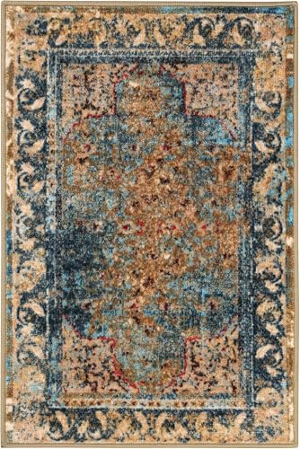 Superior Indoor Non-Slip Area Rug or Runner, Modern Overdyed Machine Washable Rugs, Home Floor Decor For Entryway, Office,...