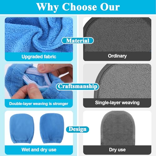Vodolo 2 in 1 Sand Remover for Beach,2Pcs Sand Wipe Off Mitts for Beach,Beach Vacation Essentials for Kids Adults,Beach Da...