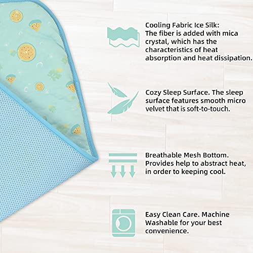 NWK Pack of 4 Pet Cooling Mat -Q-Max>0.345 Ice Silk Cooling Mat for Dogs & Cats Portable & Washable Pet Cooling Blanket, C...
