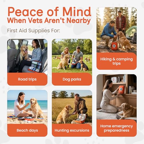 Dr Brahmsy’s Pet First Aid Kit for Dogs and Cats - Vet-Approved Essential Survival and Emergency Supplies for Home, Trave...