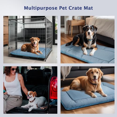 Vetasac Dog Bed Mat, Crate Pad Reversible,Soft Kennel Pad, Washable Dog Crate Mat (Cool and Warm),Pet Sleeping Mattress fo...