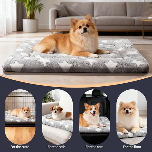 Dog Bed Mat – Soft & Comfortable Dog Kennel Pad for Crate – Durable Crate Bed & Mat for Dogs & Cats – Ideal for Crate, Ken...