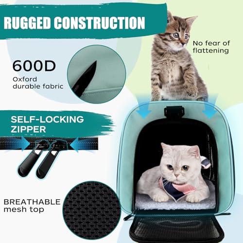 Cat, Dog Carrier for Small Medium Pet Carriers Up to15Lbs, Cats Carrier Soft- Sided Puppy Dogs Bag Portable Foldable Airli...