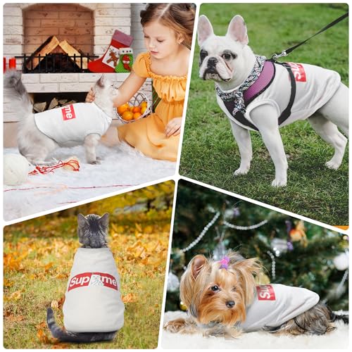 Lightweight Dog Vest Shirt - Soft Breathable Sleeveless Summer Pet Clothes, Funny Print T-Shirt, X-Large
