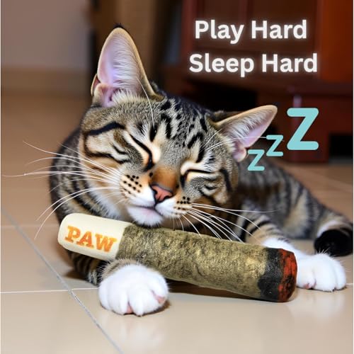Nestpark Cat Doobie Catnip Cat Toy - Crinkle Kitten Kicker with Extra Strong Catnip - Funny Interactive Cat Toy Indoor Cat...
