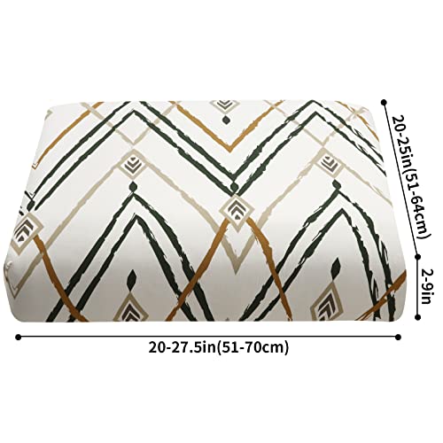 Fuloon Sofa Cushion Covers, Stretch Printed Seat Cushion Cover Couch Seat Slipcovers Washable Furniture Protector for Armc...