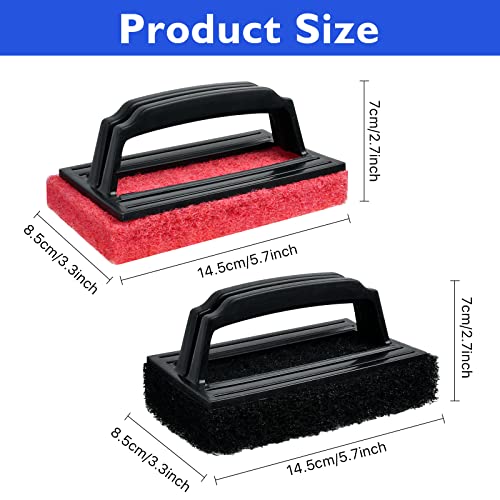 Aemygo 10 Pcs Screen Printing Scrub Pad with Handle, Chemical Resistant Screen Print Ink Cleaning Brush, Silkscreen Ink Re...