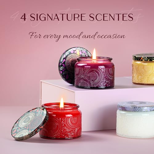 NORVENCE Candles for Women, Scented Candle Gift Set of 4, Scented Candles for Home, Birthday and Christmas Candle Gifts fo...