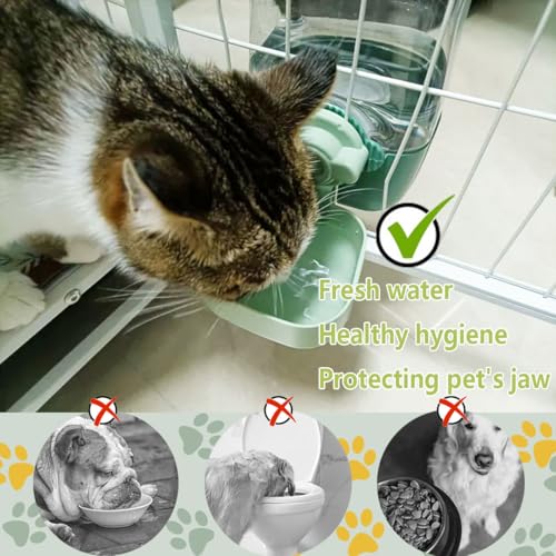 35oz Hanging Automatic Rabbit Water Dispenser, Cage Water Bottle Auto Gravity Pet Water Station for Small Animals, Puppy K...