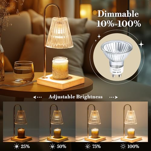 Marycele Halogen Light Bulbs for Candle Warmer Lamp, 6 Pack GU10 120V 50W MR16 Dimmable Warm Light Halogen Bulbs 2 Pin wit...