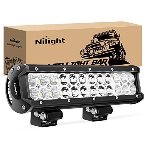Nilight LED Light Bar 12 Inch 72W 5040LM Spot Flood Combo Off Road Driving/Fog Boat Work Lamp for Truck Pickup Golf Cart S...