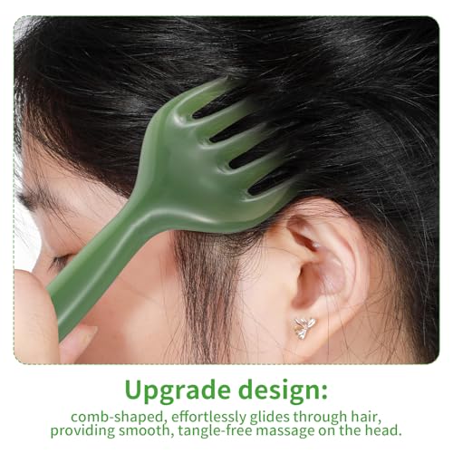 WY LIGHTING LEVEL 2Pcs Head Massager Manual Hair Scalp Massager Gua Sha Five Claw Massage Tool Comb Portable Handheld Resi...