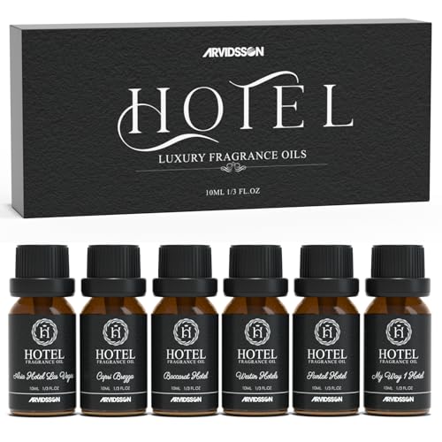 ARVIDSSON Hotel Diffuser Oil Gift Set - Inspired by 5-Star Hotel Scents - Luxury Hotel Essential Oils for Diffuser and Cra...