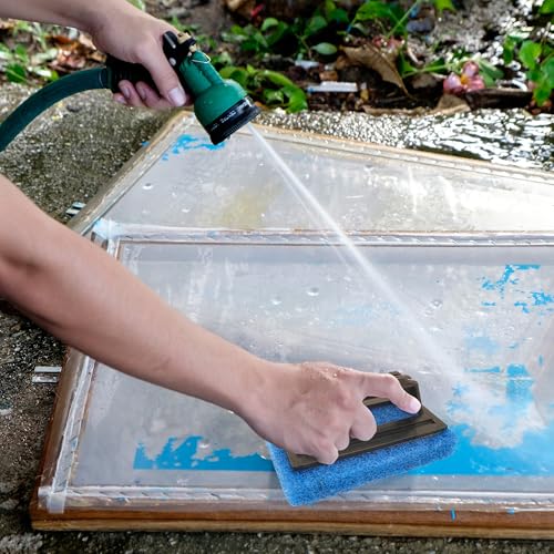 4 Pcs Screen Printing Scrub Pad, Screen Print Ink Scraper with Handle,Screen Print Remover, Screen Printing Accessories fo...