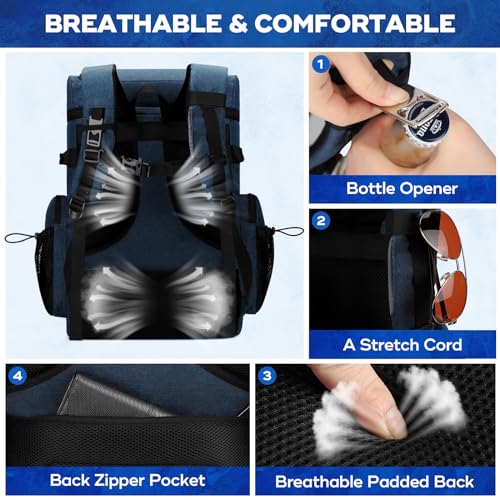 Maelstrom Backpack Cooler,Soft Lightweight Leakproof Cooler Backpack,Men Women 35/50 Can Insulated Cooler Bag,Keeps Hot/Co...