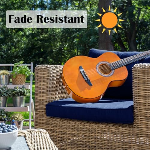 SK Studio Patio Cushion Covers Replacement, 2 Pack Waterproof Outdoor Furniture Seat Cushion Slipcover with Zipper for Gar...