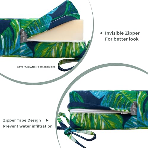 Magpie Fabrics Patio Bench Loveseat Cushion Covers (Replacement Cover only, No Insert!), Waterproof Fade Resistant Swing C...