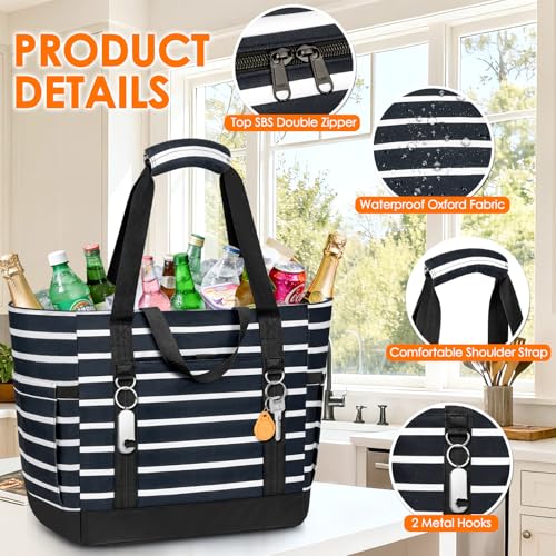 TEUEN Cooler Bag Insulated, Soft Side Cooler, Reusable Grocery Bags with Zipper Closure, Thermal Leakproof Large Insulated...