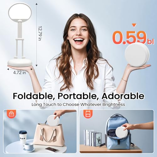 One Fire Cordless Desk Lamp,Dimmable Small Battery Powered Lights,3600mAh Rechargeable Wireless Table Lamp,Mini Lamp&Porta...
