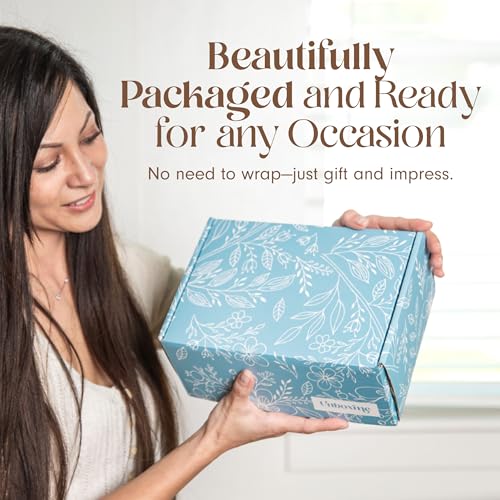 Unboxme Deluxe Birthday Care Package for Women - Fluffy Socks, Mug, Lemon & Ginger Tea Set, Scented Candle & Greeting Card...