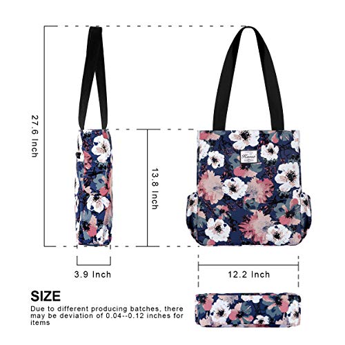 KAMO Floral Tote Bag - Waterproof Lightweight Handbags Travel Shoulder Bag for Hiking Yoga Gym Swimming Travel Beach