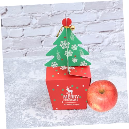 NOALED 10 Stück Weihnachts-Geschenkpapier, Mini-Weihnachts-Süßigkeitstüten, Weihnachtsgeschenkbeutel, Weihnachts-Goodie-Ba...