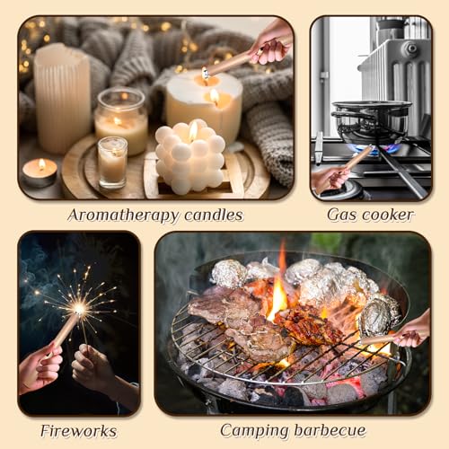 2 PCS Candle Lighter,Windproof Flameless Electric Lighter with LED Power Display ＆ Safety Switch, Upgraded Plasma USB Rech...
