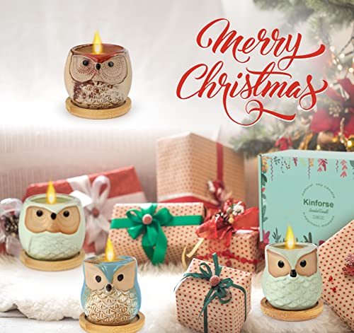 Kinforse Scented Candles Birthday Gifts for Women, Owl Gifts for Women, 6 Pack Novelty Owl Aromatherapy Candle Bulk Gift f...