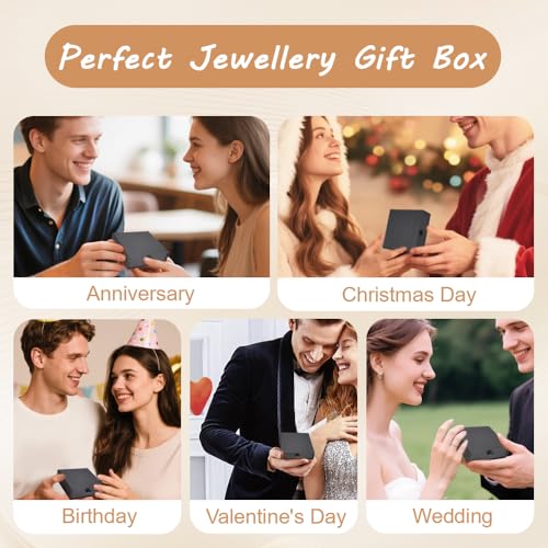 LIOUCBD 10 Pack Jewelry Gift Boxes, 3.5x3.5x1.2 Inch Cardboard Drawer Display Jewelry Boxes, Small Jewelry Boxes with Lids...
