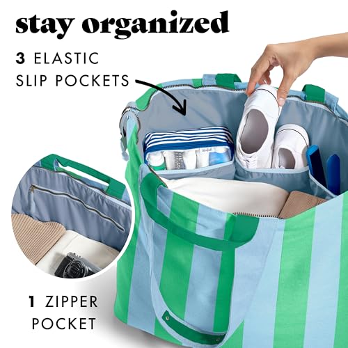 Fit & Fresh Large Beach Bag for Women - Extra Large Travel Tote With Pockets