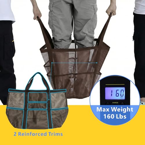 F-color Mesh Beach Bag - Large Beach Tote for Cruise Travel, Toys Pool Bags for Family Vacation Essentials