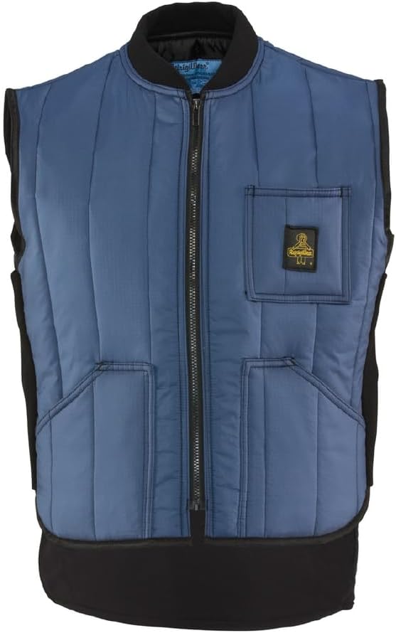 RefrigiWear Unisex Cooler Wear Vest Insulated Water-Repellent Nylon Work Vest with Pockets Cold Weather